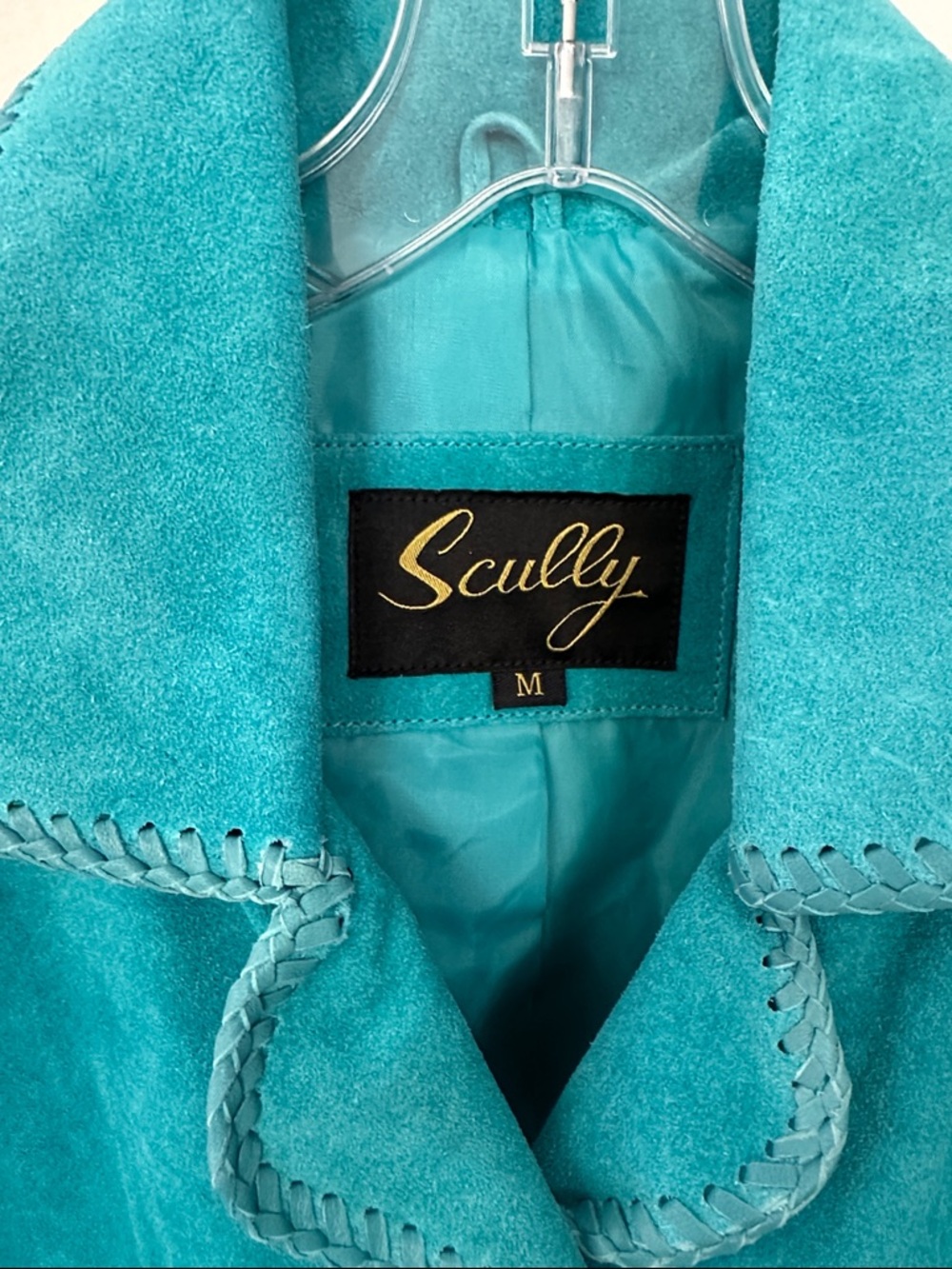 Scully Teal Suede Leather Fringe Western Jacket - Picture 2 of 16